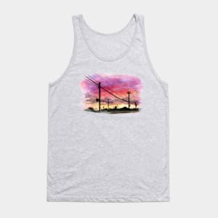 Power Line Sunset Tank Top